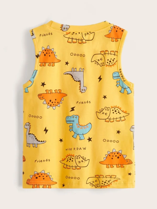 Top tank con estampado de dinosaurio de dibujos animados - Imagen 4