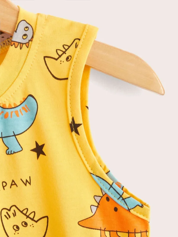 Top tank con estampado de dinosaurio de dibujos animados - Imagen 2