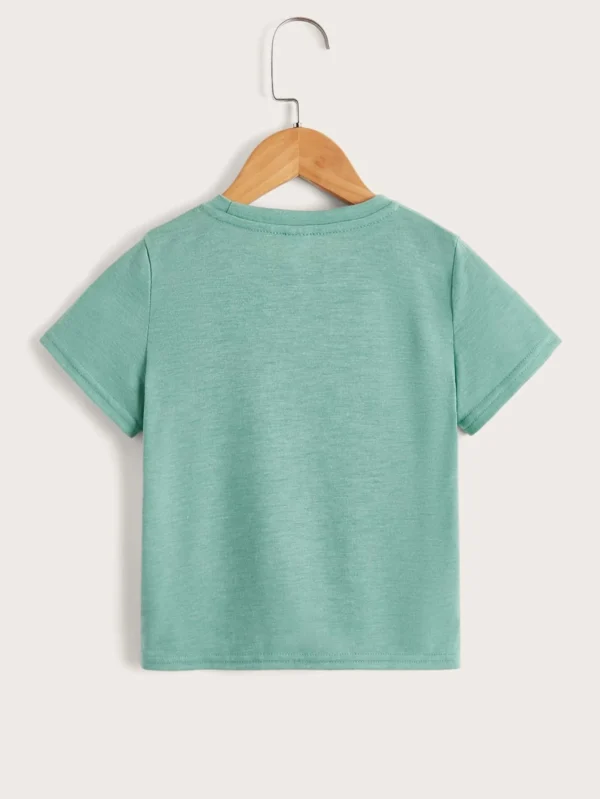 Niñitos Camiseta con parche de letra - Imagen 4