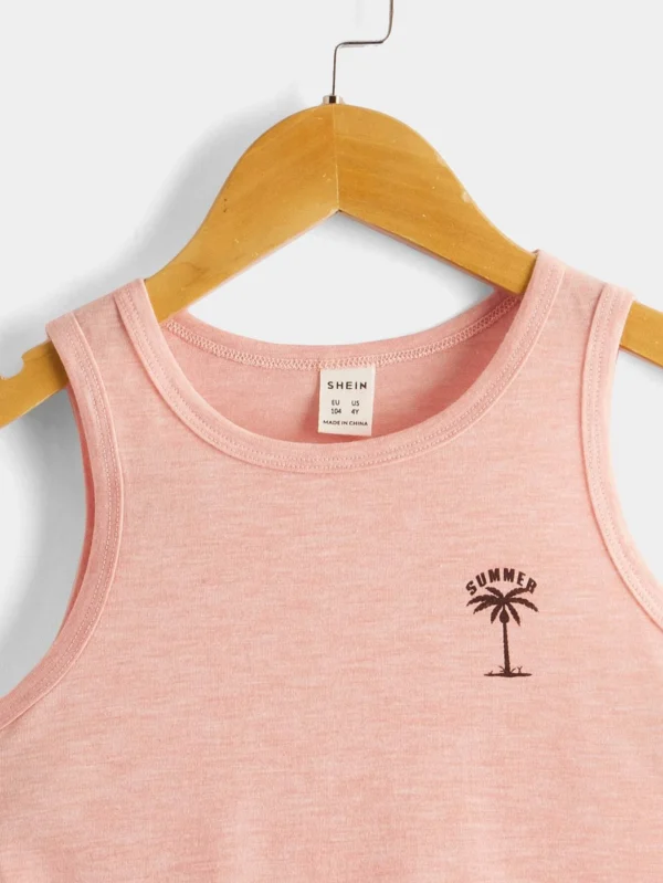 Niñitos Tank con estampado de árbol de coco - Imagen 3