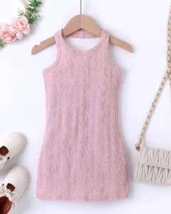 Niñitas Vestido halter unicolor