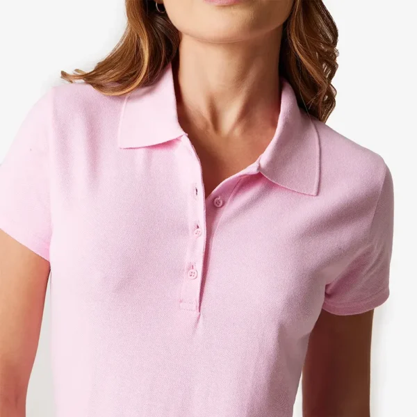 Playera polo rosa mujer manga corta - Imagen 3