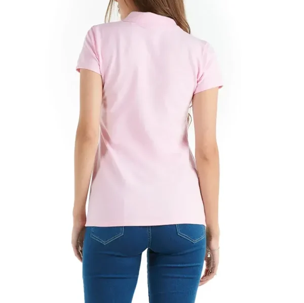 Playera polo rosa mujer manga corta - Imagen 2