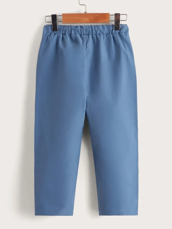 Niñitos Pantalones de cintura con cordón con bolsillo oblicuo - Imagen 4