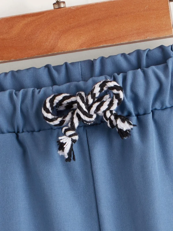 Niñitos Pantalones de cintura con cordón con bolsillo oblicuo - Imagen 2