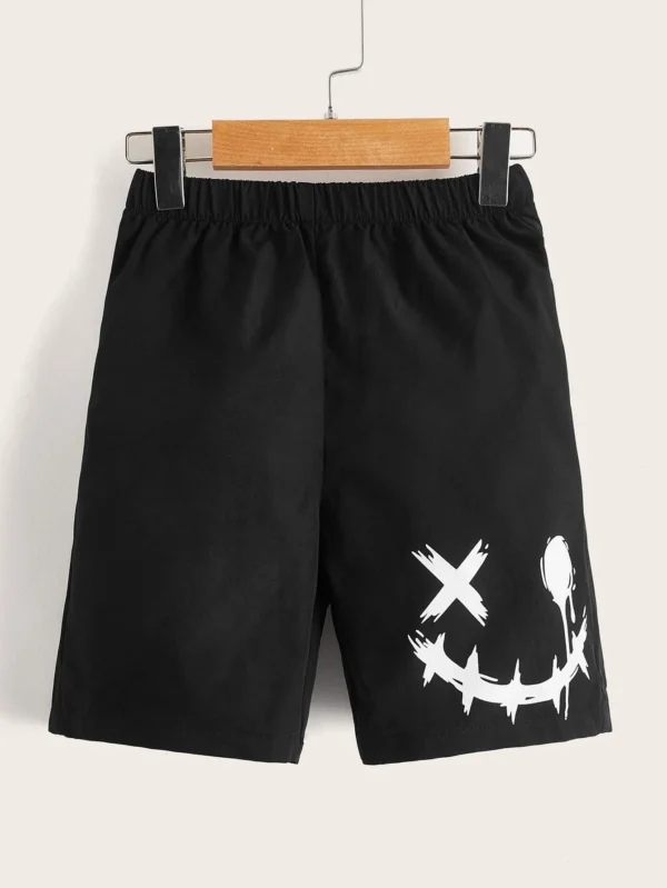Niñitos Shorts con estampado de expresión