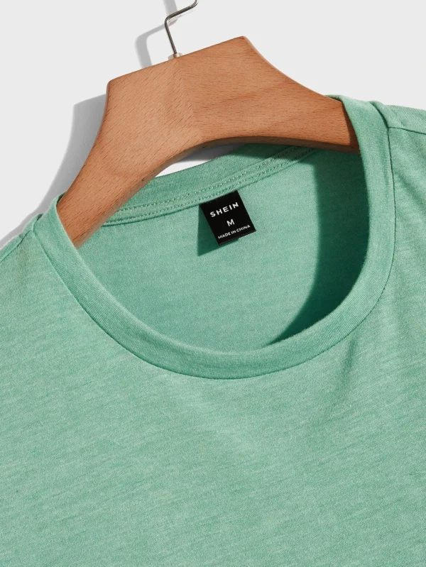 Hombres Camiseta con estampado de slogan - Imagen 3