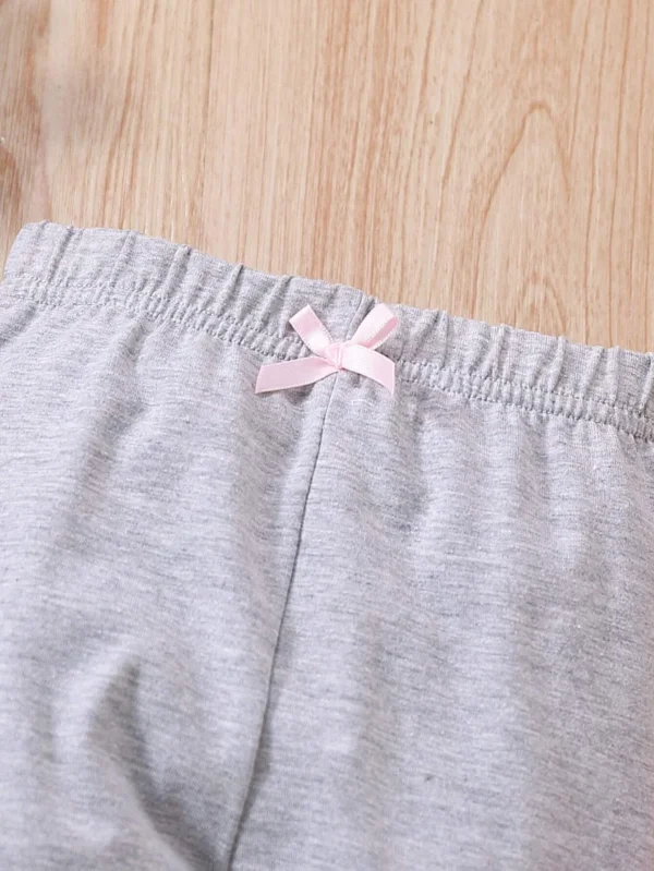 Bebé 3 piezas Pantalones con lazo delantero - Imagen 4