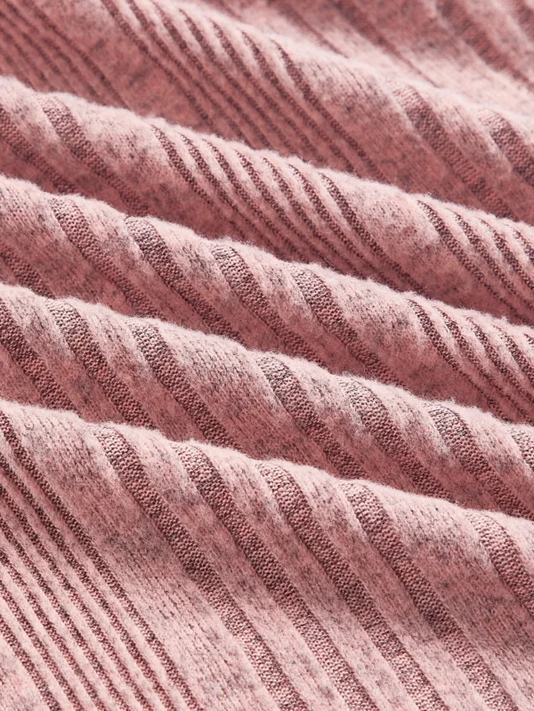 Vestido de cuello alto tejido de canalé - Imagen 2
