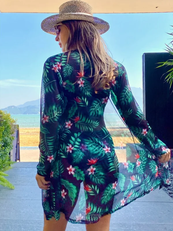 Kimono con estampado tropical - Imagen 6