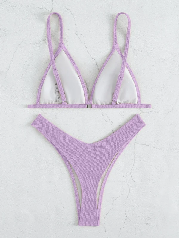 Bañador bikini simple corte alto - Imagen 5