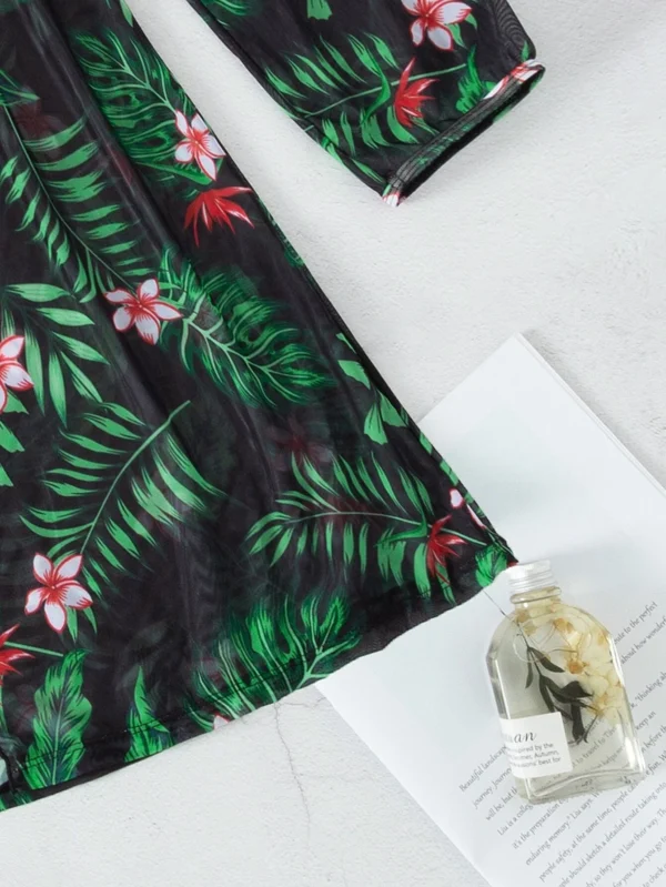 Kimono con estampado tropical - Imagen 5