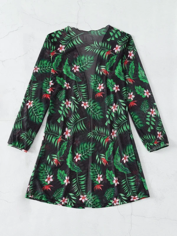 Kimono con estampado tropical - Imagen 3