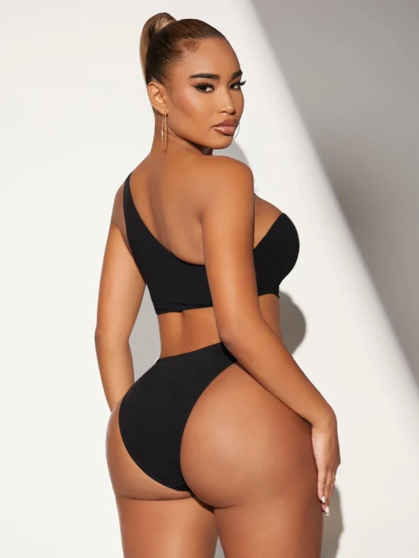 Top bikini con abertura de canalé - Imagen 6