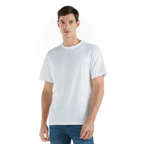 Playera Cuello Redondo Hombre blanca Manga Corta