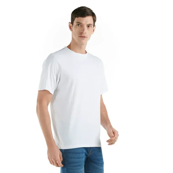 Playera Cuello Redondo Hombre blanca Manga Corta - Imagen 3