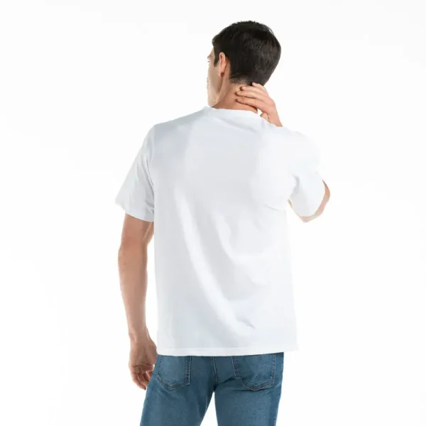 Playera Cuello Redondo Hombre blanca Manga Corta - Imagen 2