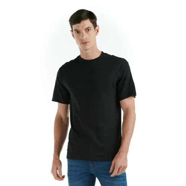 Playera negra Cuello Redondo hombre Manga Corta Lisa