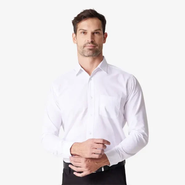 Camisa manga larga hombre blanco