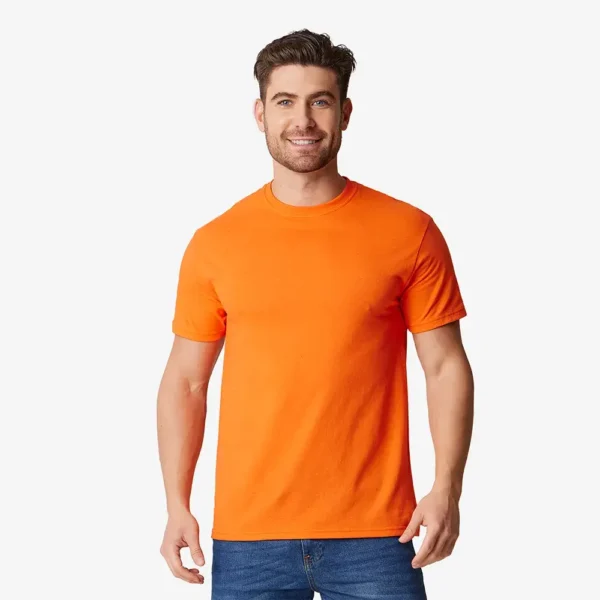 Playera Naranja hombre Cuello Redondo Manga Corta