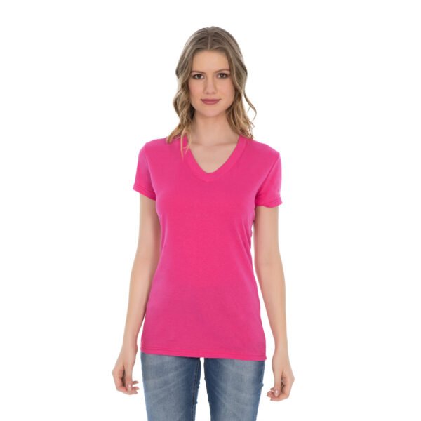 Playera Prime Cuello V Fiusha mujer