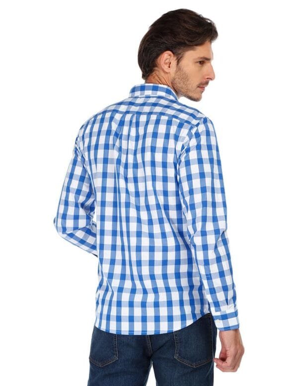 André Badi Hombre Camisa cuadros azules - Imagen 2