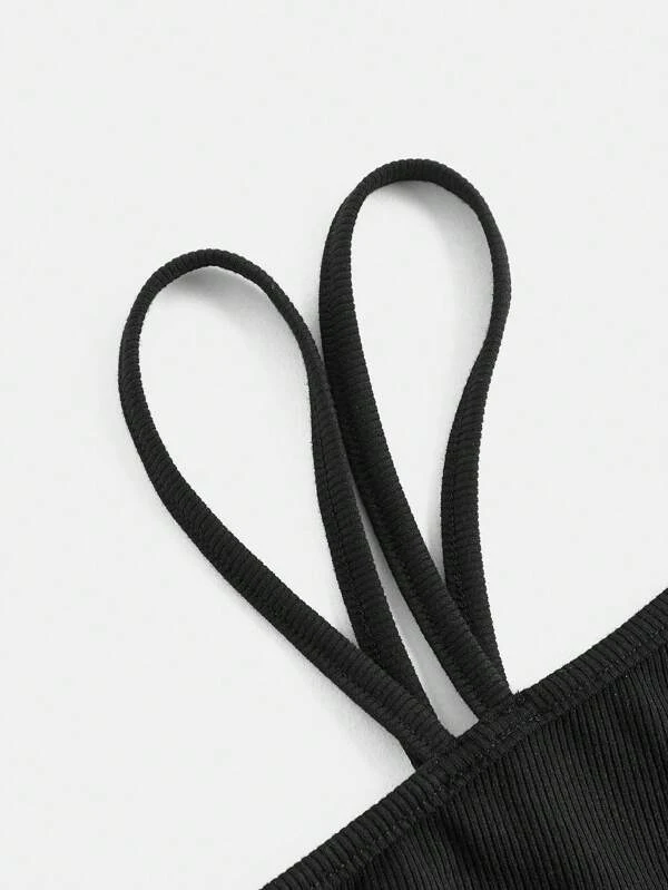 Chicas adolescentes Top crop de cuello asimétrico - Imagen 4