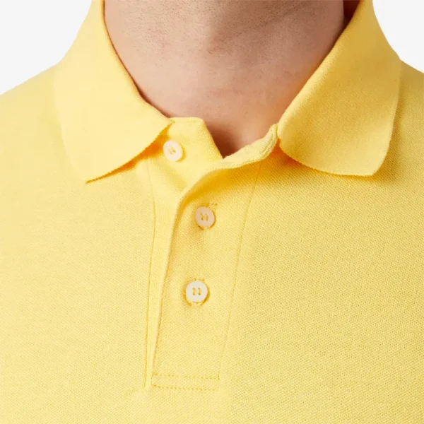 Playera cuello polo manga corta hombre amarillo - Imagen 2