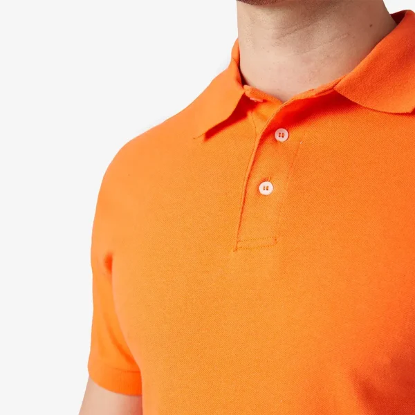 Playera cuello polo manga corta hombre naranja - Imagen 2