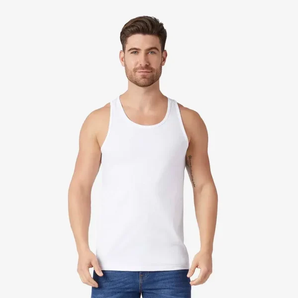 Tank top blanco hombre