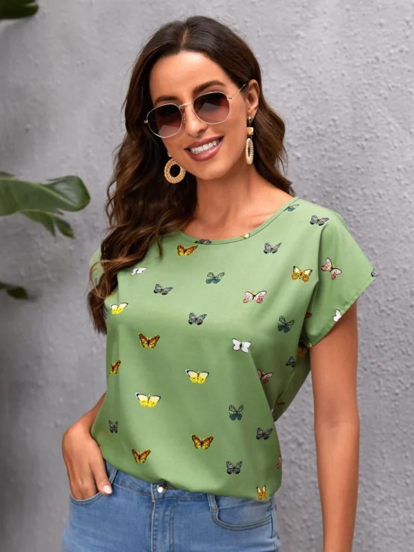 Top con estampado de mariposa - Imagen 4