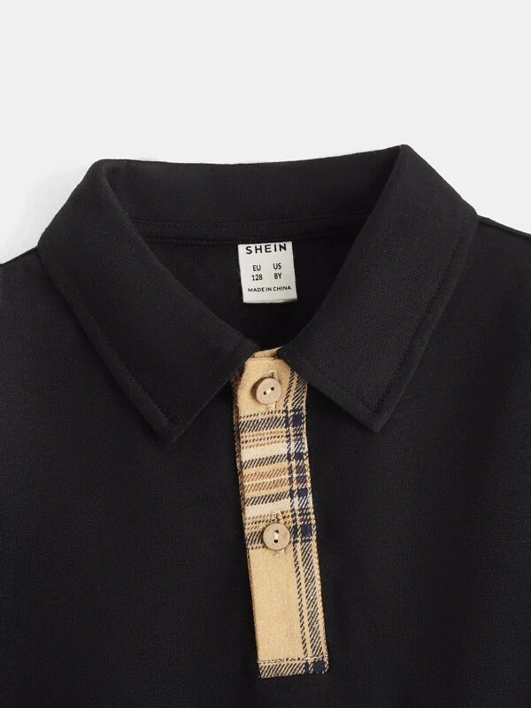 Niños Camisa polo de cuadros - Imagen 4