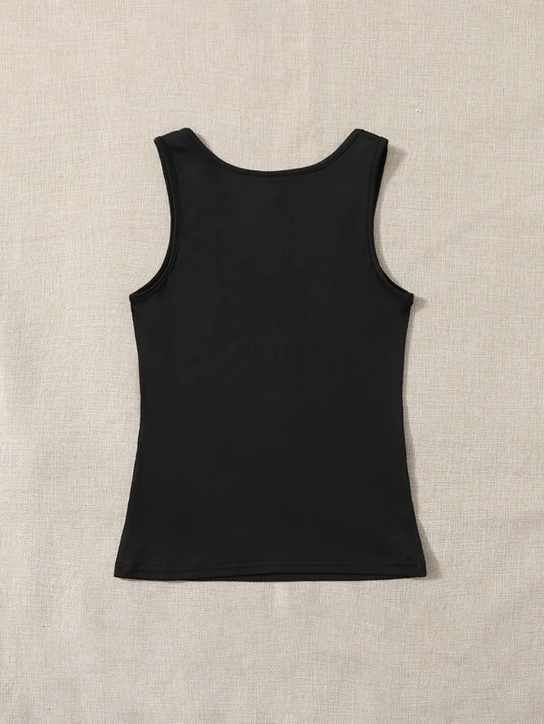 Chicas adolescentes Top tank unicolor - Imagen 2