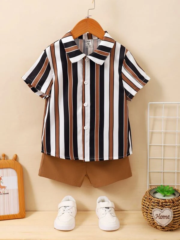 Niñito Camisa de rayas & Shorts - Imagen 6