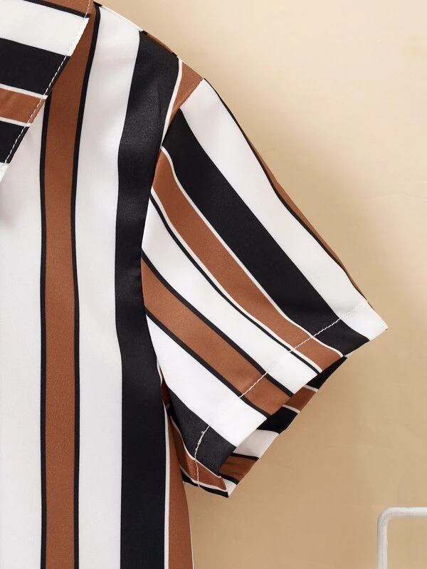 Niñito Camisa de rayas & Shorts - Imagen 3