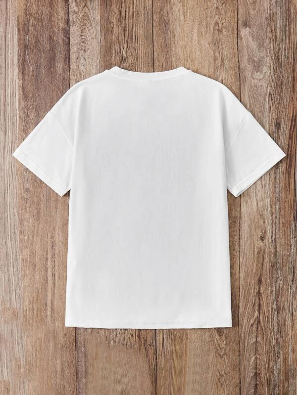 Chicas adolescentes Camiseta con estampado de panda - Imagen 2