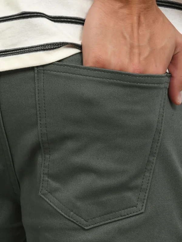PANTALÓN 5 POCKET OLIVO - Imagen 4