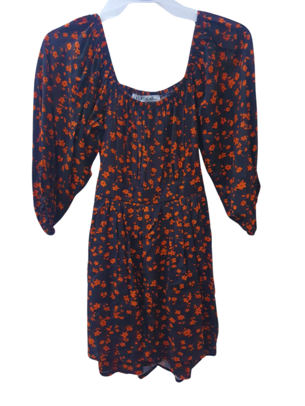 VESTIDO CAMPESINO SMOCK POSTERIOR NEGRO