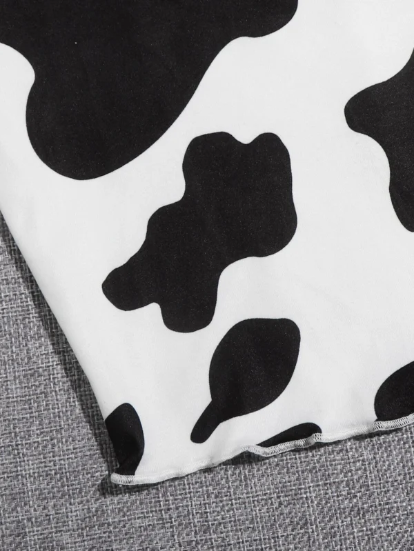 Top de tirantes corto con estampado de vaca y lechuga - Imagen 3