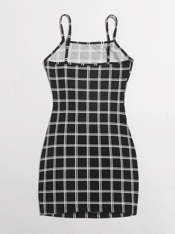 Vestido ajustado de cuadros - Imagen 2