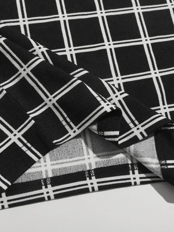 Vestido ajustado de cuadros - Imagen 4