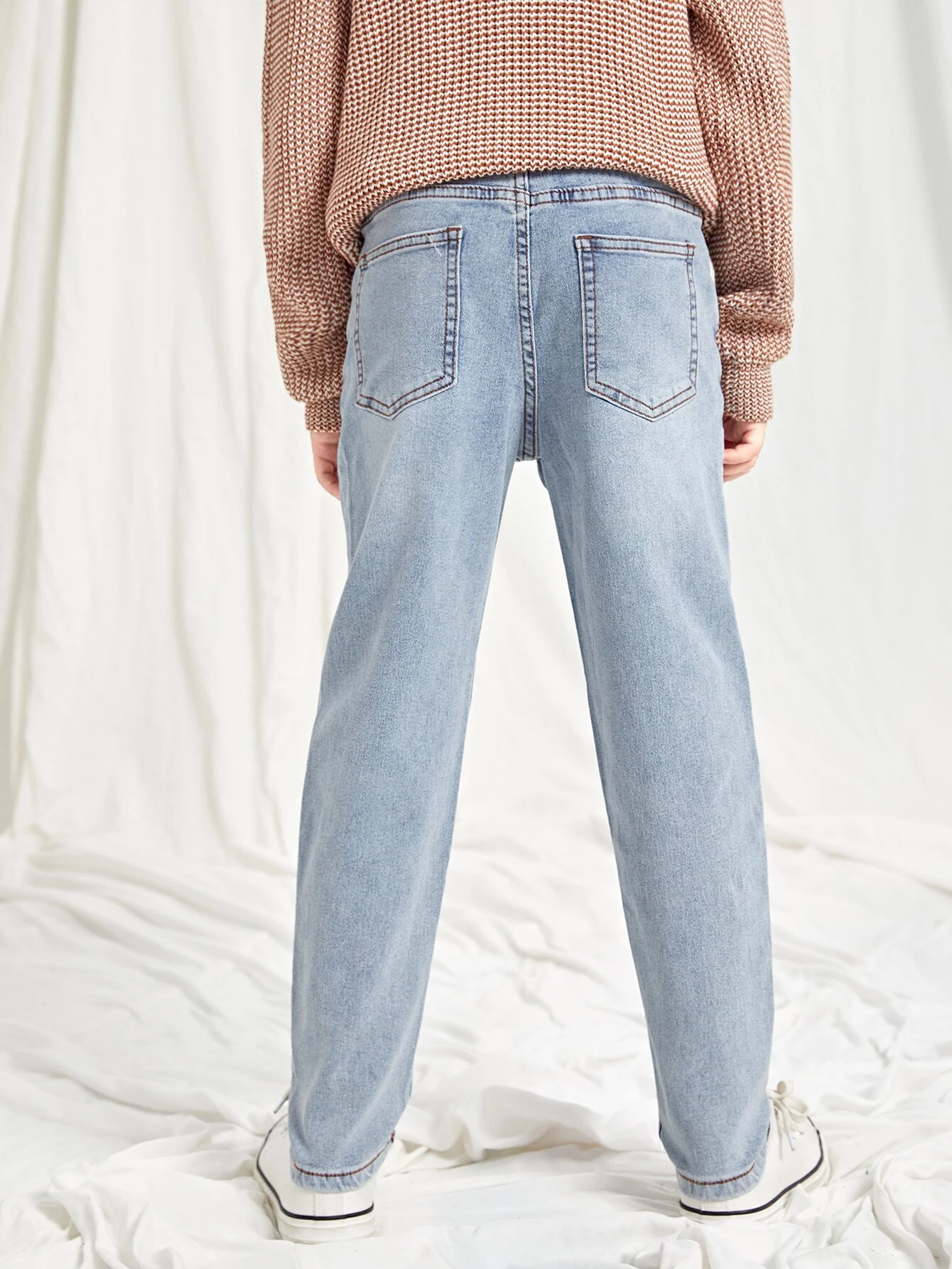 Niños Jeans con lavado de piedra con bolsillo oblicuo - Imagen 2