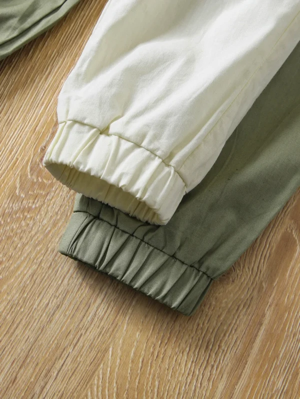 Pantalones unicolor con lazo delantero - Imagen 5