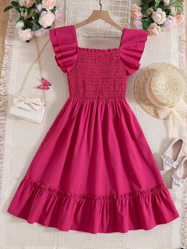 Vestido con corpiño con fruncido bajo con fruncido - Imagen 2