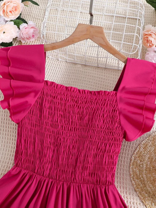 Vestido con corpiño con fruncido bajo con fruncido - Imagen 5