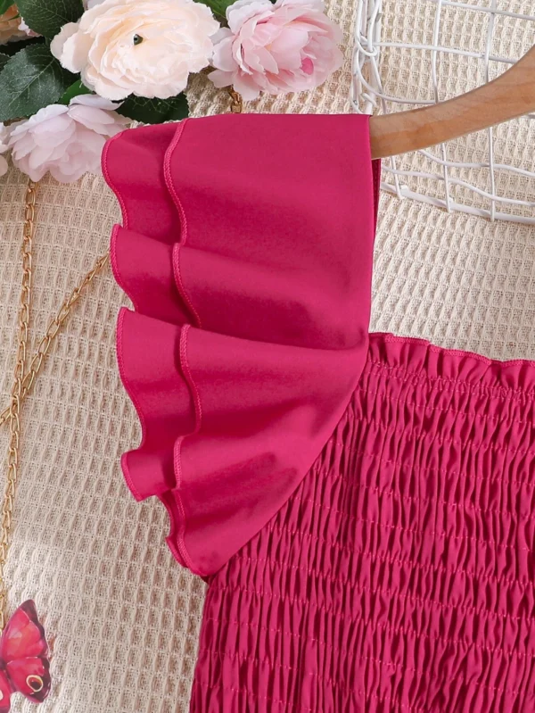 Vestido con corpiño con fruncido bajo con fruncido - Imagen 3