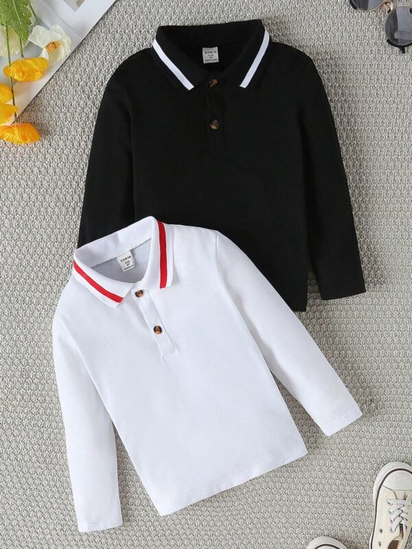 Camisa polo ribete en contraste