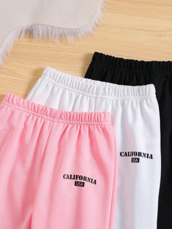Pantalones deportivos con estampado de letra - Imagen 3