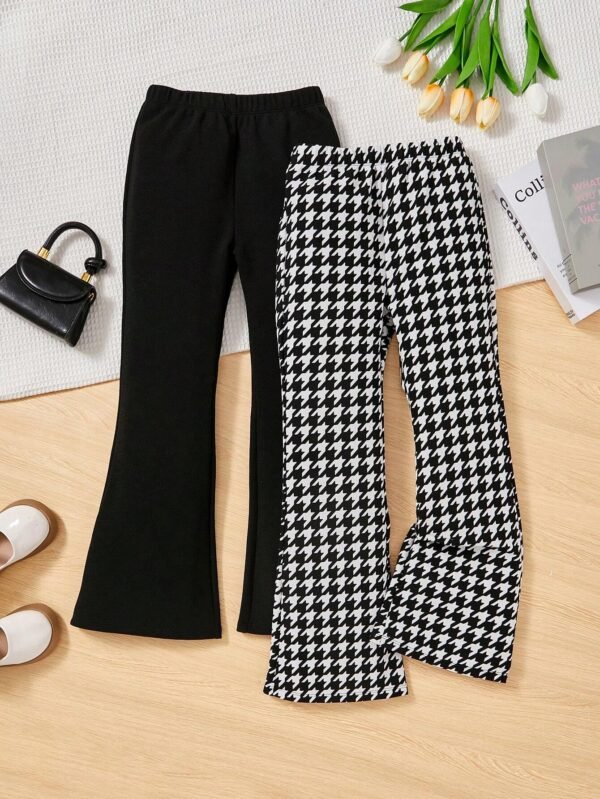 Pantalones acampanados unicolor & con estampado