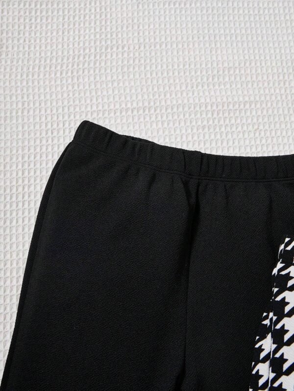 Pantalones acampanados unicolor & con estampado - Imagen 3